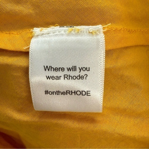 Rhode Frida Dress Womens XS Yellow Resortwear Cottagecore Summer Beach - Picture 9 of 10